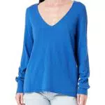 Vero Moda Damen Pullover mit V-Ausschnitt - Blau
