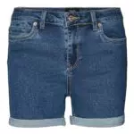 Vero Moda Damen Shorts Luna Fold - Medium Blue Denim - XXLW / 34