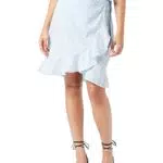 Vero Moda Damen Blauer Glockenrock