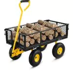 VEVOR Gartenwagen mit Gerätewagen und 4 Rädern aus Stahl für Gärten und Höfe