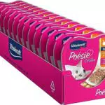 Vitakraft Poésie Création Katzenfutter mit Pute in Käsesauce, für ausgewachsene Katzen