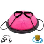 Winch Balance Ball, Der All-in-One-halbkugel-Trainingsball für Balance & Rehabilitation| Anti-Burst und rutschfest mit 2 Zugbändern für Ganzkörpertraining