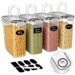 Vorratsdosen Luftdicht Set mit Deckel aus Plastik für Nudeln und Müsli