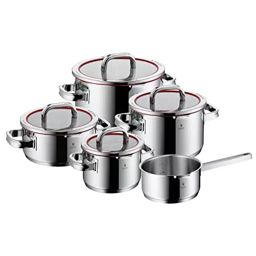 WMF Function 4 Topfset Induktion mit Glasdeckel und Abgießfunktionen