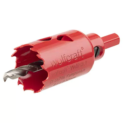 Wolfcraft Bi-Metall-Lochsäge für Trockenbau, Holz, Kunststoffe und Metalle - Schnitttiefe 32 mm.