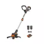 WORX Akku-Rasentrimmer 20V - 2-in-1 Funktion: Rasentrimmer und Kantenschneider - Inkl. Distanzschutz, Kantenschneiderad, Fadenspule
