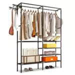 Wowzilla Offenes Kleiderschrank-System - Freistehendes Garderobenregal mit Kleiderstange und Regalsystem