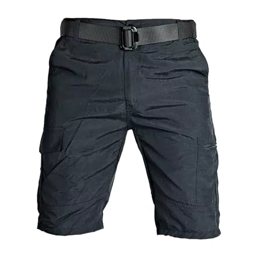 XINYUNZU Herren Kurze Wanderhose mit Taschen - Leichte Sport Shorts