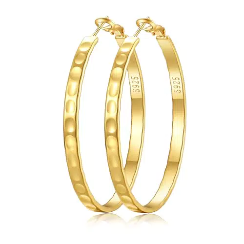 Gold Creolen für Damen - Hypoallergene Vergoldete Ohrringe