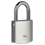 Yale Vorhängeschloss Y120B/40 - Hochsicher mit Chrom-Finish und Bügel aus Bor - 3 Schlüssel