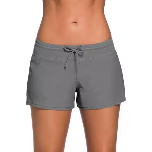 Yavero Damen Badeshorts - Schwimmshorts UV Schutz Kurze Boardshorts