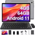 YESTEL Tablet 10 Zoll mit 5G WLAN, Octa-Core Android 11, 4GB RAM 64GB ROM, 5MP+8MP Kamera, Bluetooth - Grau
