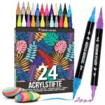 Zenacolor Acrylstifte für Steine mit Doppelspitze - Wasserfest und vielseitig einsetzbar