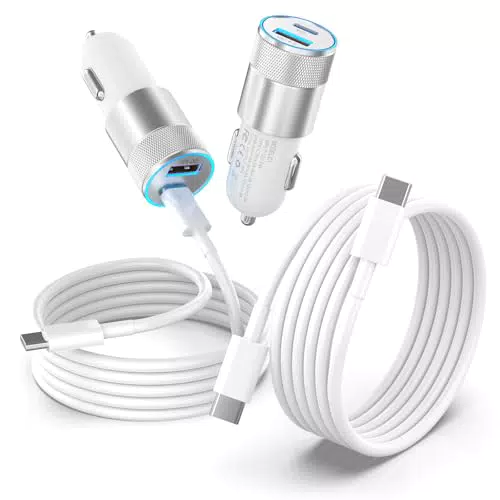 iPhone 15 Zigarettenanzünder Auto Ladegerät USB C Adapter für Samsung und Huawei