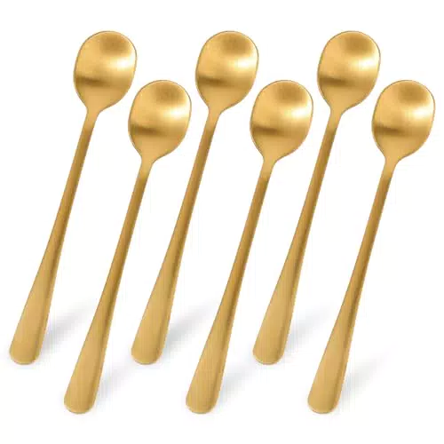 Goldene Kaffeelöffel aus Edelstahl für Desserts und Kaffee