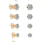 6Pairs Damen Männer Ohrringe Silber, Ohrstecker Silber