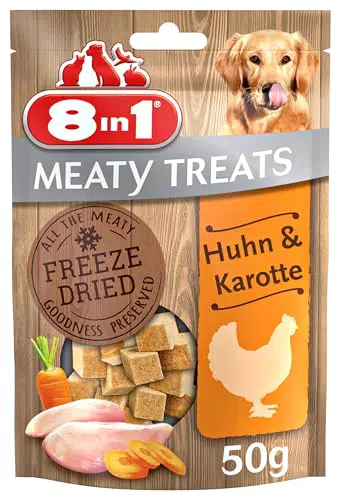 "BrandName Gefriergetrocknete Hunde Leckerlis mit Ente & Apfel - Getreidefrei und Zuckerfrei"