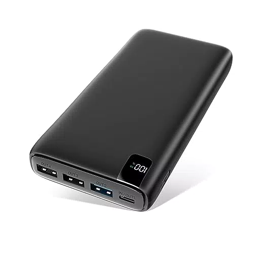 ADDTOP Power Bank 26800mAh mit 22,5W USB C Externer Akku - Power Delivery 20W - Tragbares Ladegerät mit 4 Ports