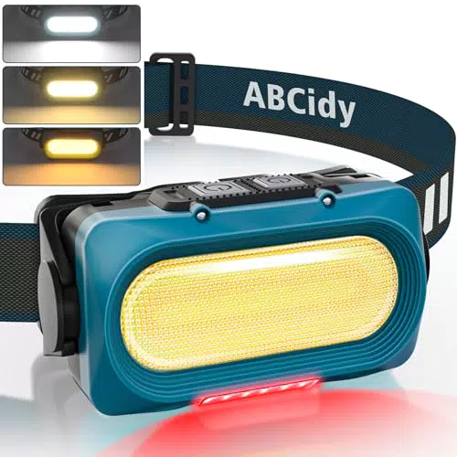 LED Stirnlampe Wiederaufladbar - Wasserdichte Kopflampe mit 12 Beleuchtungsmodi für Outdoor-Aktivitäten