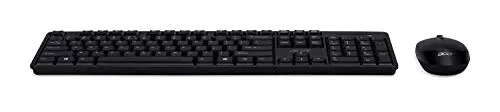 Acer Wireless Tastatur & Maus Kit - Kabellose Tastatur mit Nummernblock und Maus, schlichtes Design - Schwarz