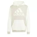 Adidas Herren Essentials Fleece Hoodie mit großem Logo, Schwarz/Grau