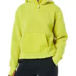 Amazon Essentials Damen Teddy-Fleecejacke in Übergröße - Olivgrün