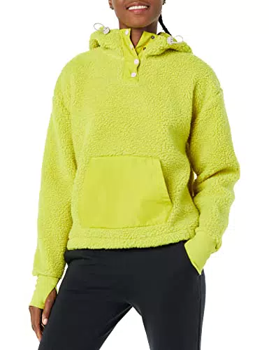 Amazon Essentials Damen Teddy-Fleecejacke in Übergröße - Olivgrün