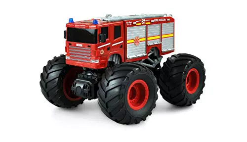 Amewi Monster Feuerwehr Truck 1:18, ferngesteuert mit LED und Sound