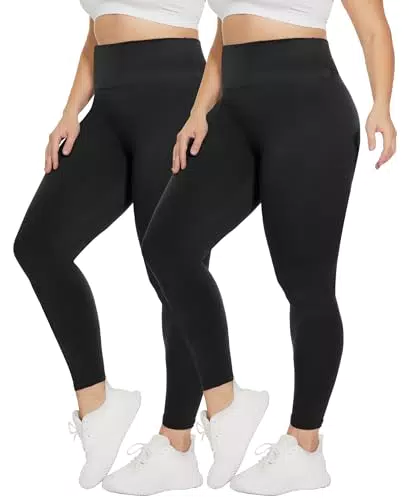 AMIYOYO Leggings für Damen, Große Größe 4XL, High Waist, Blickdicht, Elastisch