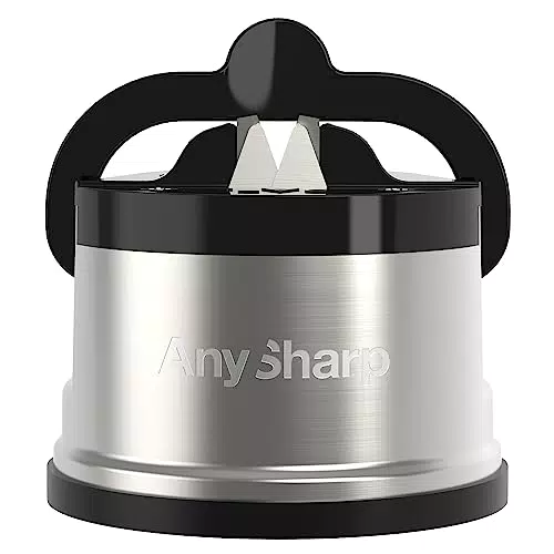 AnySharp Pro Messerschärfer mit Saugnapf - Gebürstetes Metall
