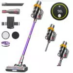 Anyson Akkustaubsauger 45000Pa, 550W, 65Min, Selbstladend mit LED Display