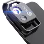 APEXEL Mini-Mikroskop für Smartphone-Kamera - Taschengröße - Handy-Mikroskop für Explore Micworld Digitales Mikroskop - iPhone 13 - Schwarz.