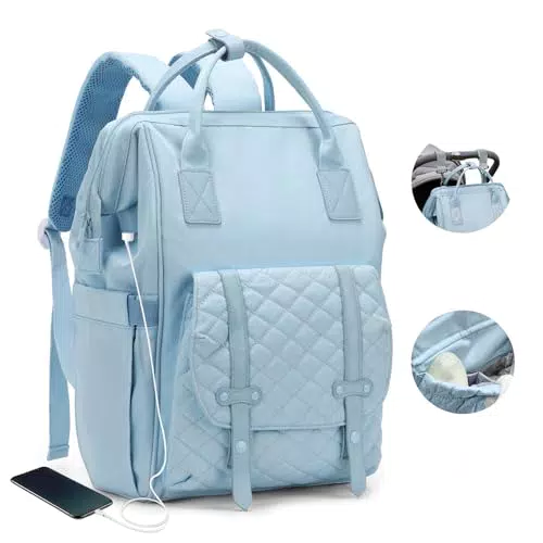 Lässig Wickelrucksack Wasserdichter Wickeltaschen Rucksack - Multifunktional für Eltern