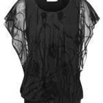 BAISHENGGT Damen Tunika Batwing Bluse mit Kurzarm und Rundkragen