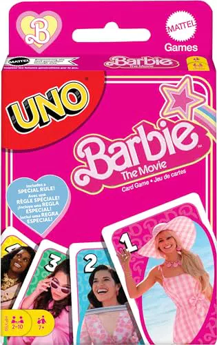 Barbie Film Kartenspiel für Fans mit Lieblingscharakteren und unvergesslichen Szenen, für 2-10 Spieler ab 7 Jahren