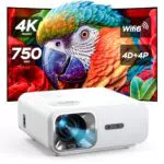 Jimveo Beamer Full HD 1080P mit WiFi6, Bluetooth und 4K Unterstützung, 300 Display