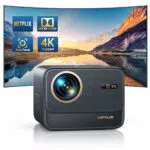 Beamer Full HD 1080P mit Netflix, Dolby Audio, WiFi 6 und 4K Unterstützung