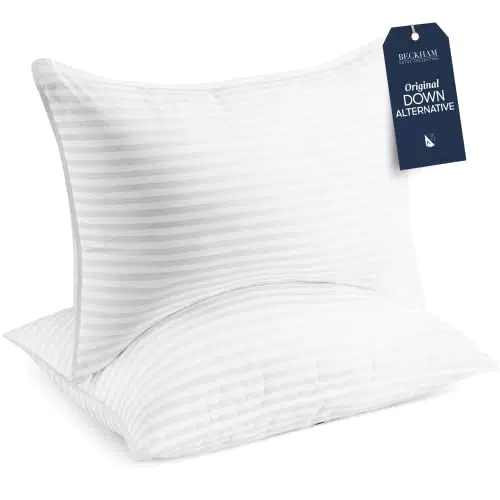 Beckham Luxury Linens Kopfkissen Set für Rücken- und Seitenschläfer - Kühlendes Gelkissen