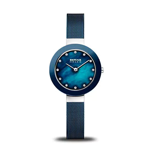 BERING Damen Quarz Uhr - Ceramic Collection mit Edelstahl/Keramik und Saphirglas, Modell 11429-742