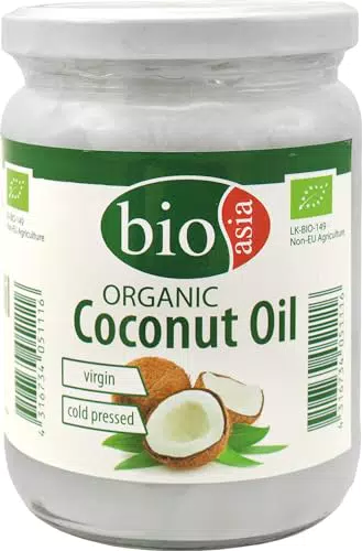 Bioasia Bio Kokosöl - Kaltgepresstes veganes Fett zum Kochen, Braten & Backen