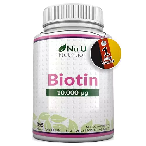 Biotin hochdosiert - Vegane Tabletten für Haarwuchs, Haut & Nägel