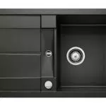 Granitspüle Blanco Metra 45 | Einbau von Oben | Reversibel | Großes Becken | Schwarz