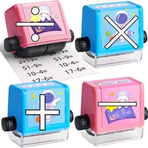 BLOOOK Digitaler Lehrstempel für Mathe: Additions-, Subtraktions- und Divisionsstempel