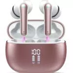 Bluetooth Kopfhörer mit 4 HD Mikrofonen, 48 Std Spielzeit, Tiefer Bass - IP7 Wasserdicht - Noise Cancelling - LED-Anzeige