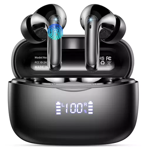 Bluetooth Kopfhörer 5.3 In Ear mit HiFi Stereo, ENC Rauschunterdrückung, IP7