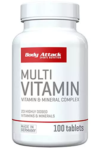 Body Attack Multi Vitamin Kapseln - Hochdosiertes Vitamin- und Mineralstoffpräparat