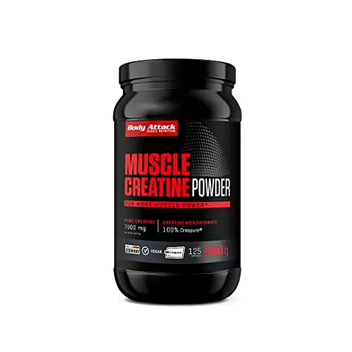 Kreatin-Pulver von Body Attack - Made in Germany - Creapure®-Formel - Maximalkraft & Löslichkeit - Veganes Creatin