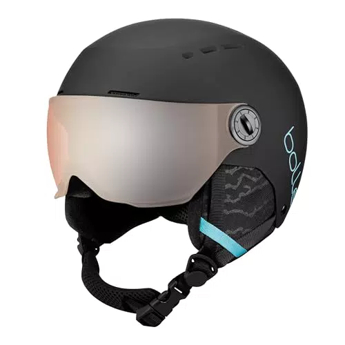 Bollé Skihelm für Kinder - Quiz Visor Schwarz Blau - Größe M