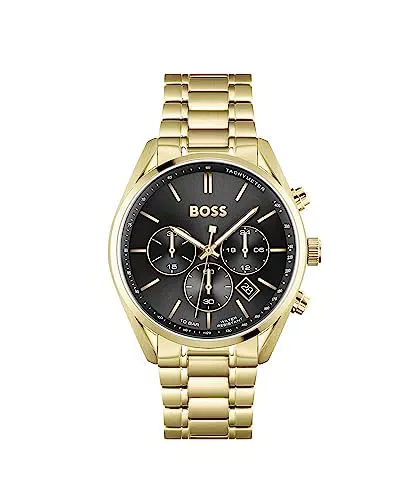 BOSS Chronograph Herrenuhr mit Edelstahlarmband