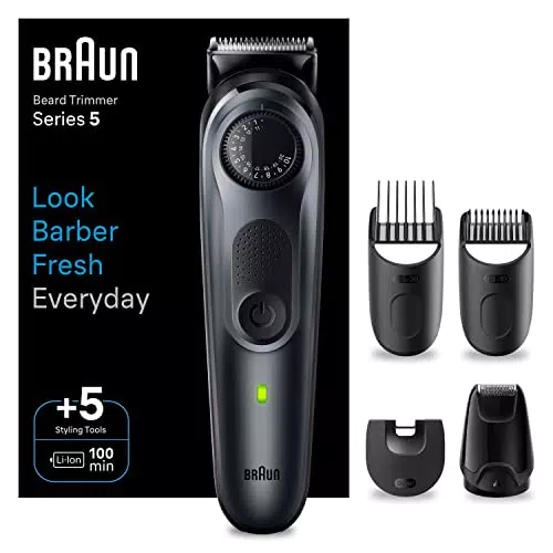 Braun Barttrimmer, Trimmer/Haarschneider Herren, Haarschneidemaschine mit ultrascharfer Klinge